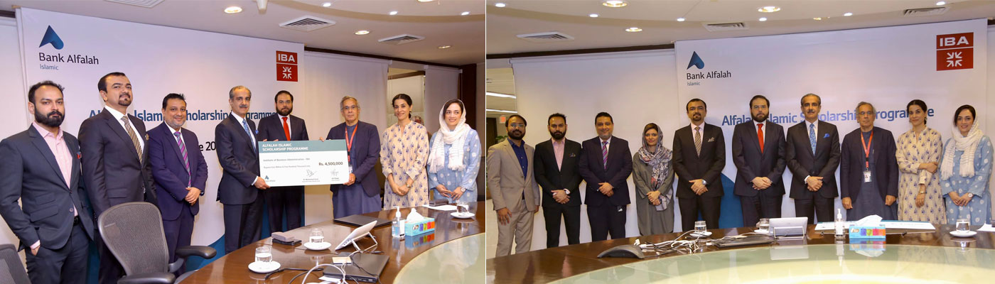 Bank Alfalah held a cheque presentation ceremony to support deserving IBA students 