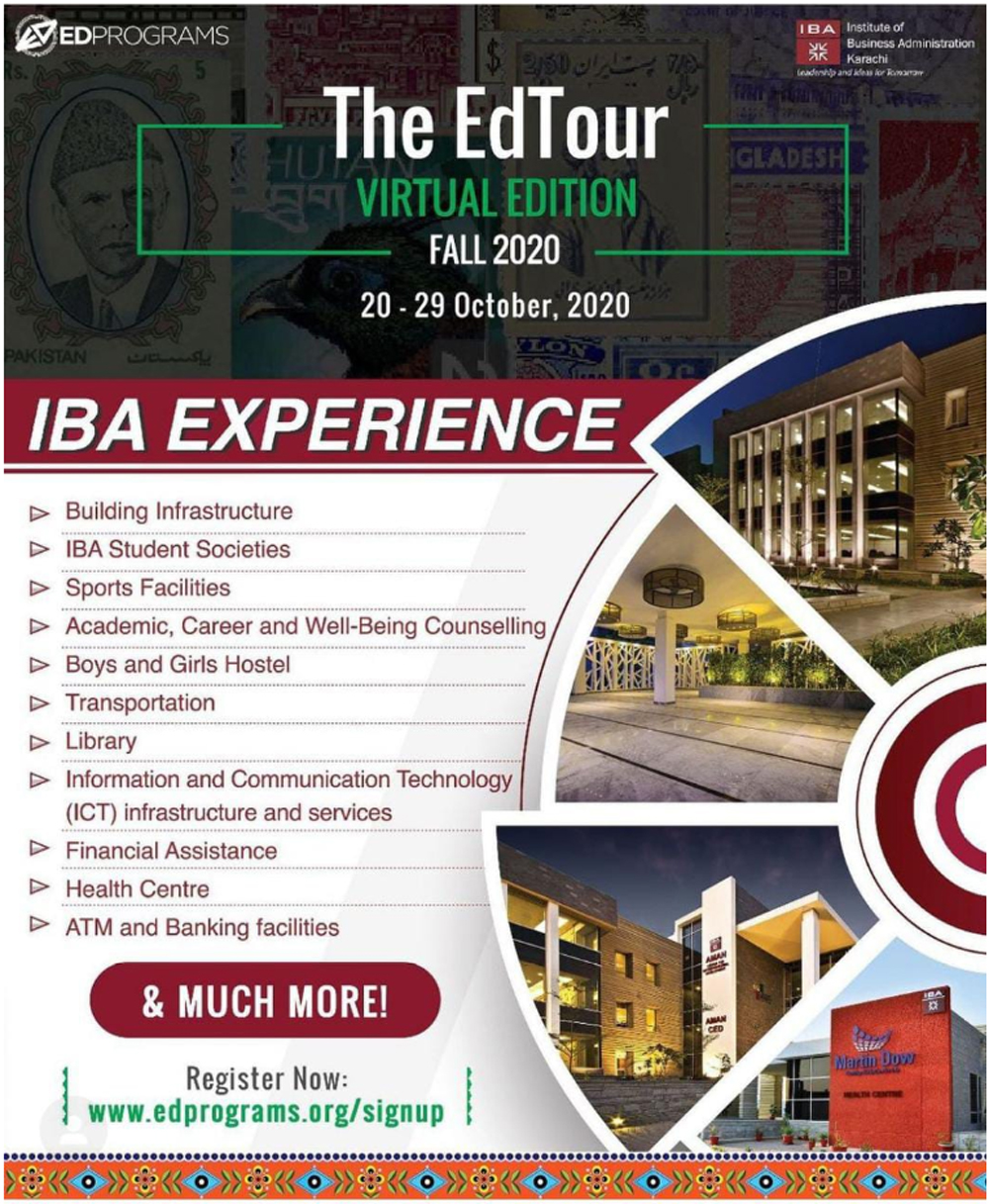 IBA Karachi participates in EdTour 2020 - Virtual Edition