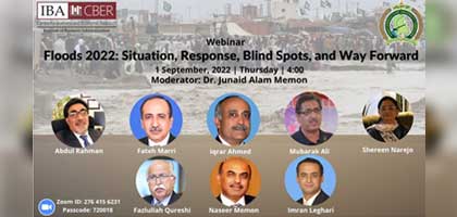 IBA Karachi and Sindh Agriculture University organized a webinar on floods 2022 and the way forward