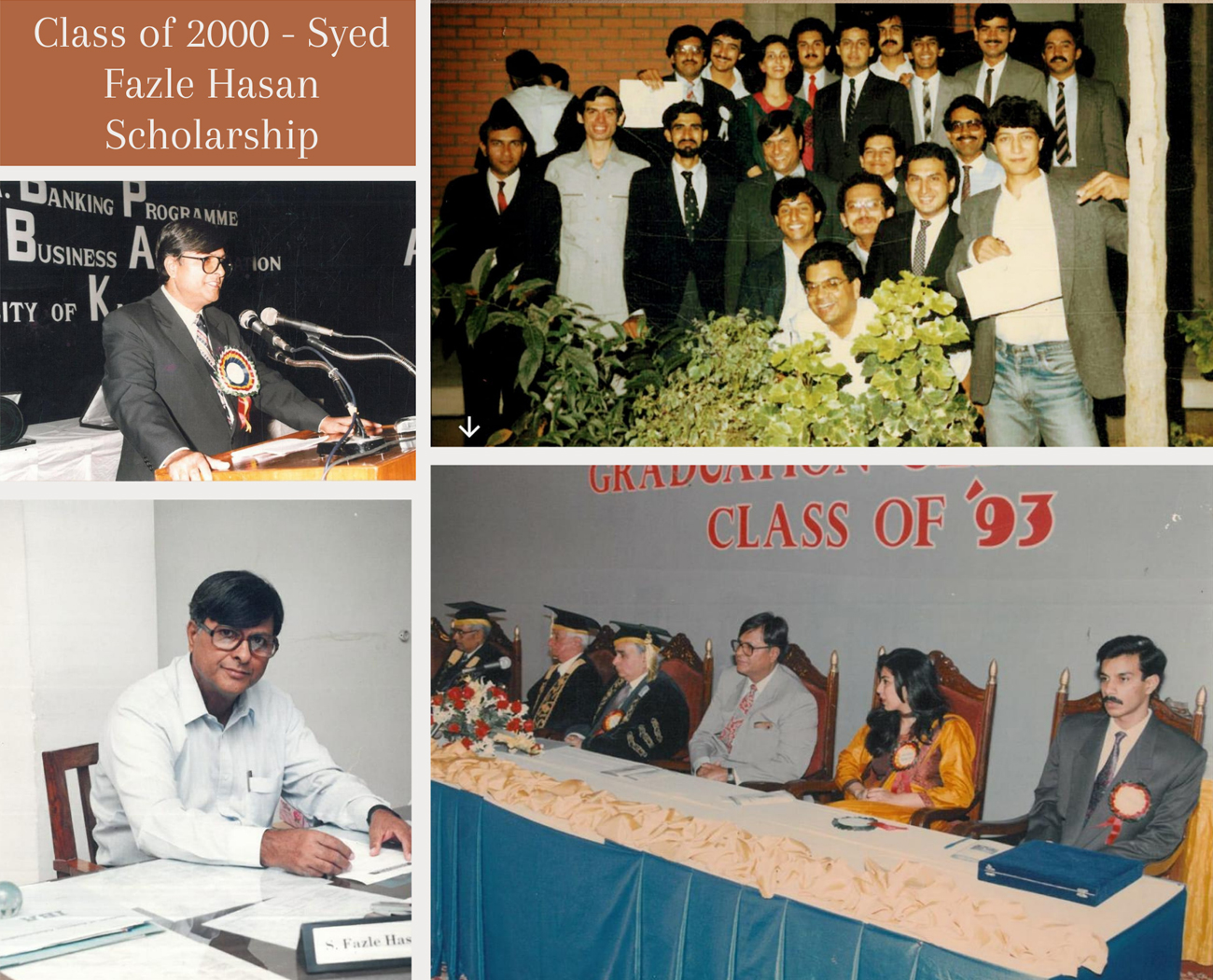 Class of 2000 set up 'Syed Fazle Hasan Endowment Fund' in memory of faculty member
