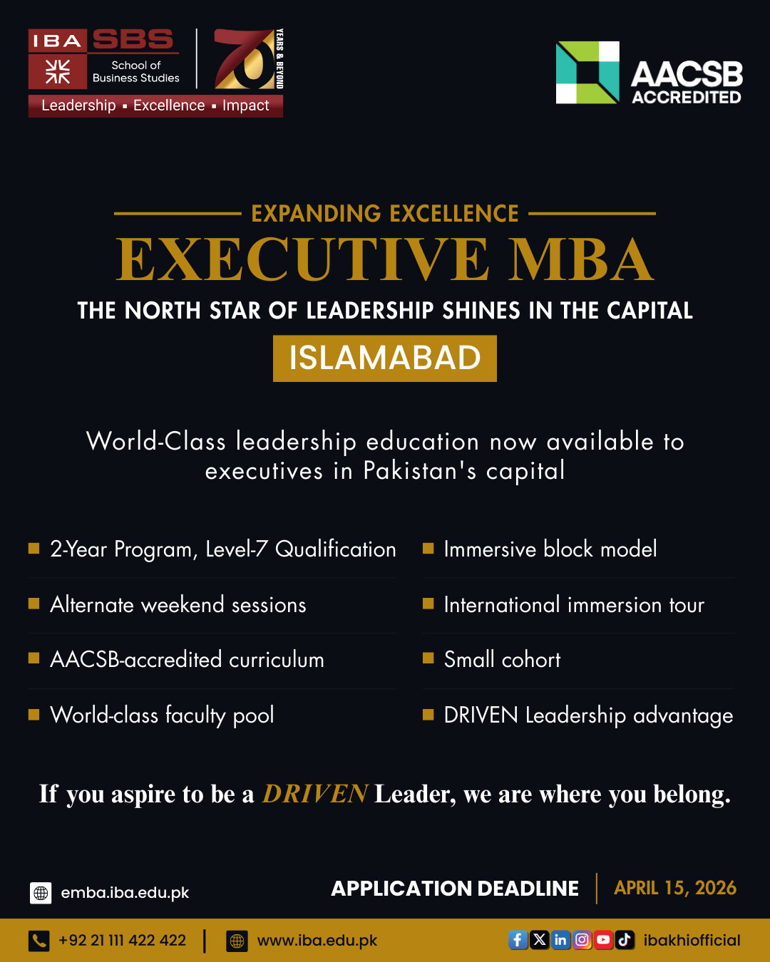IBA Karachi Launches Executive MBA in Islamabad to Serve Pakistan's Northern Leadership Pipeline