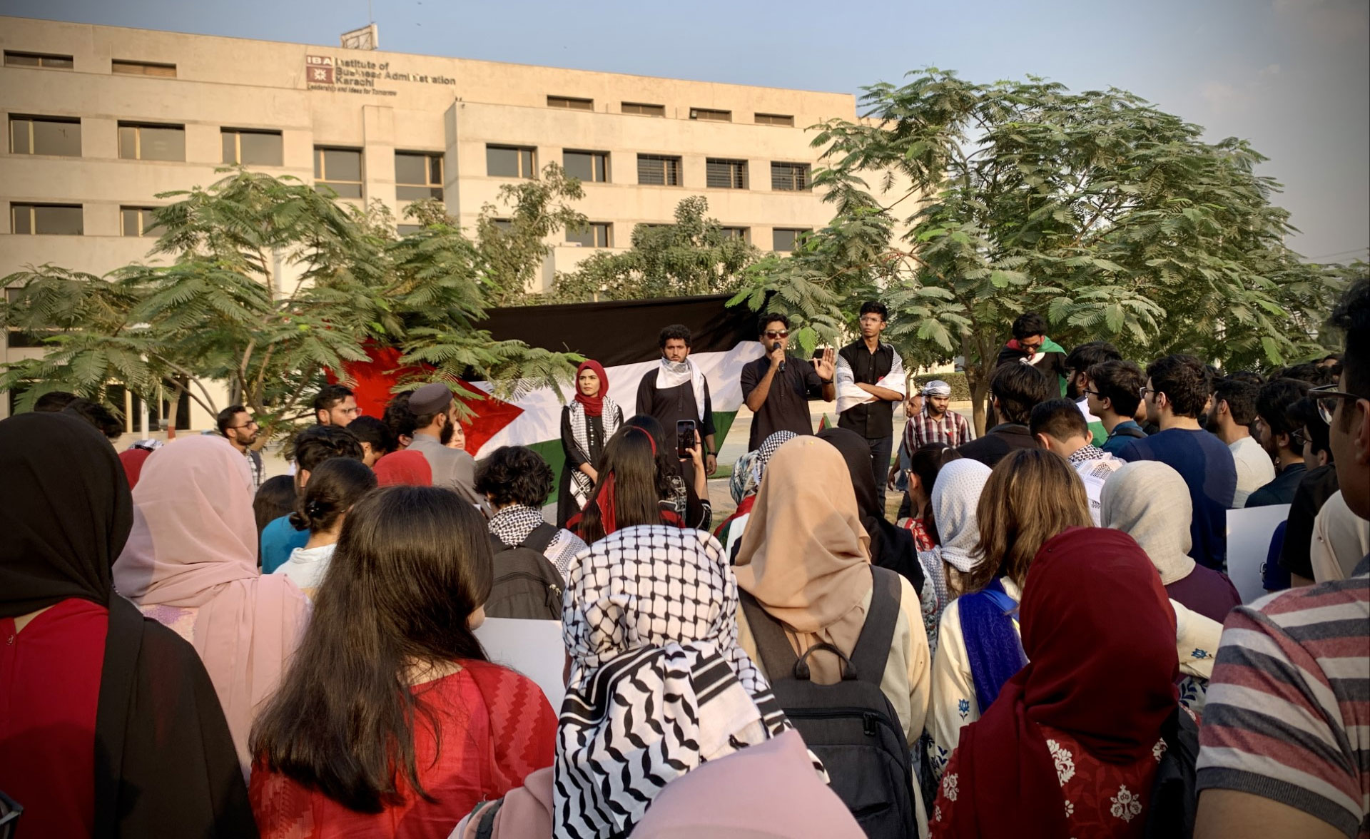 IBA Karachi students express solidarity with Palestinians