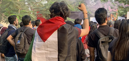 IBA Karachi students express solidarity with Palestinians