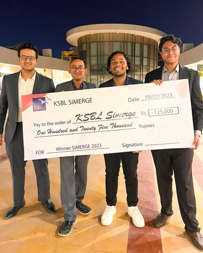 IBA students secured first position at the KSBL SiMerge '23