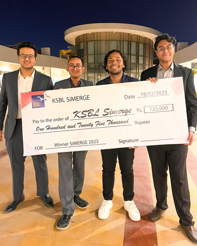 IBA students secured first position at the KSBL SiMerge '23