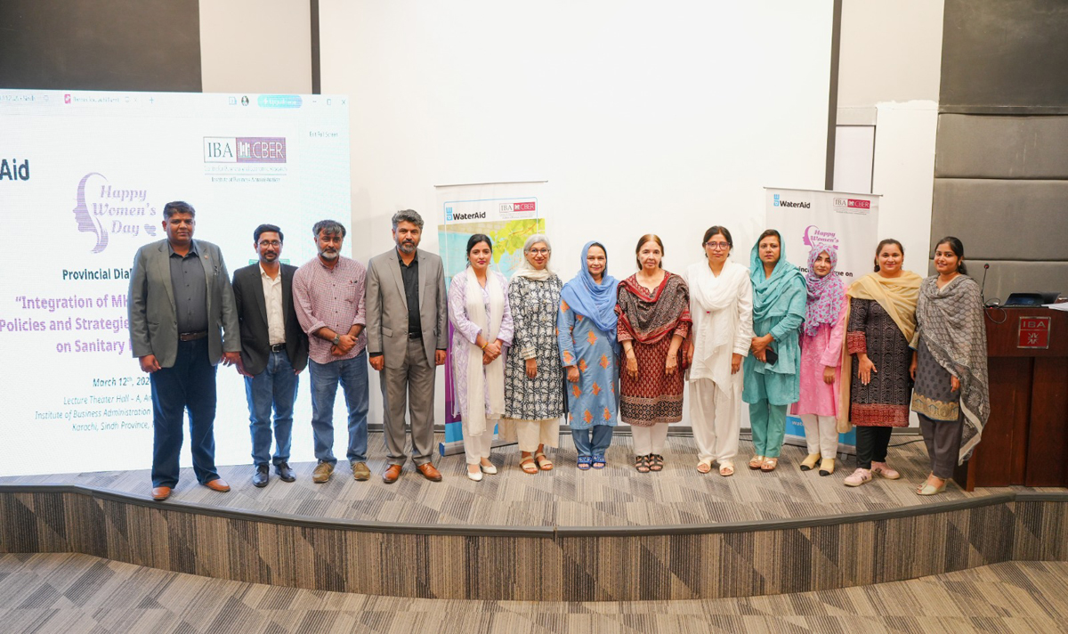 IBA Karachi and Water Aid Pakistan organize a provincial dialogue on ‘Integration of MHM in Provincial Policies and Strategies and Tax Reforms on Sanitary Products’