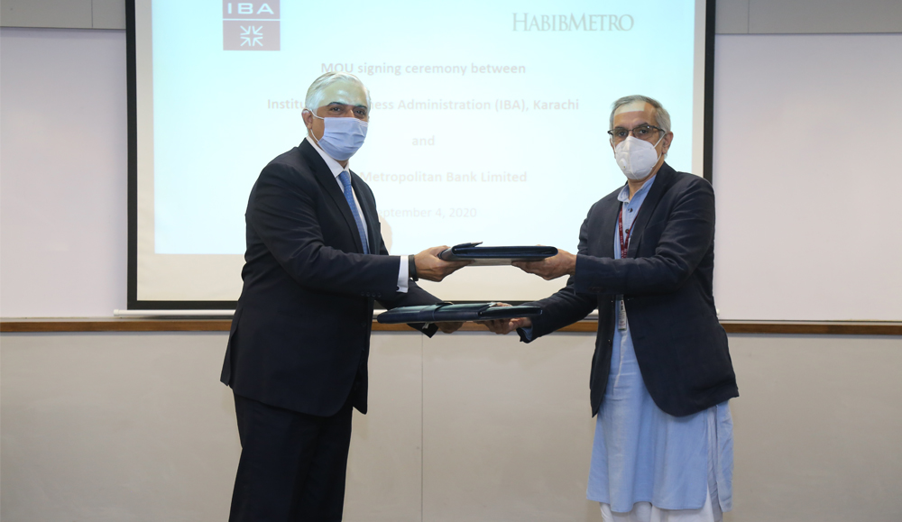 Launch of HABIBMETRO Scholarship award at the IBA Karachi