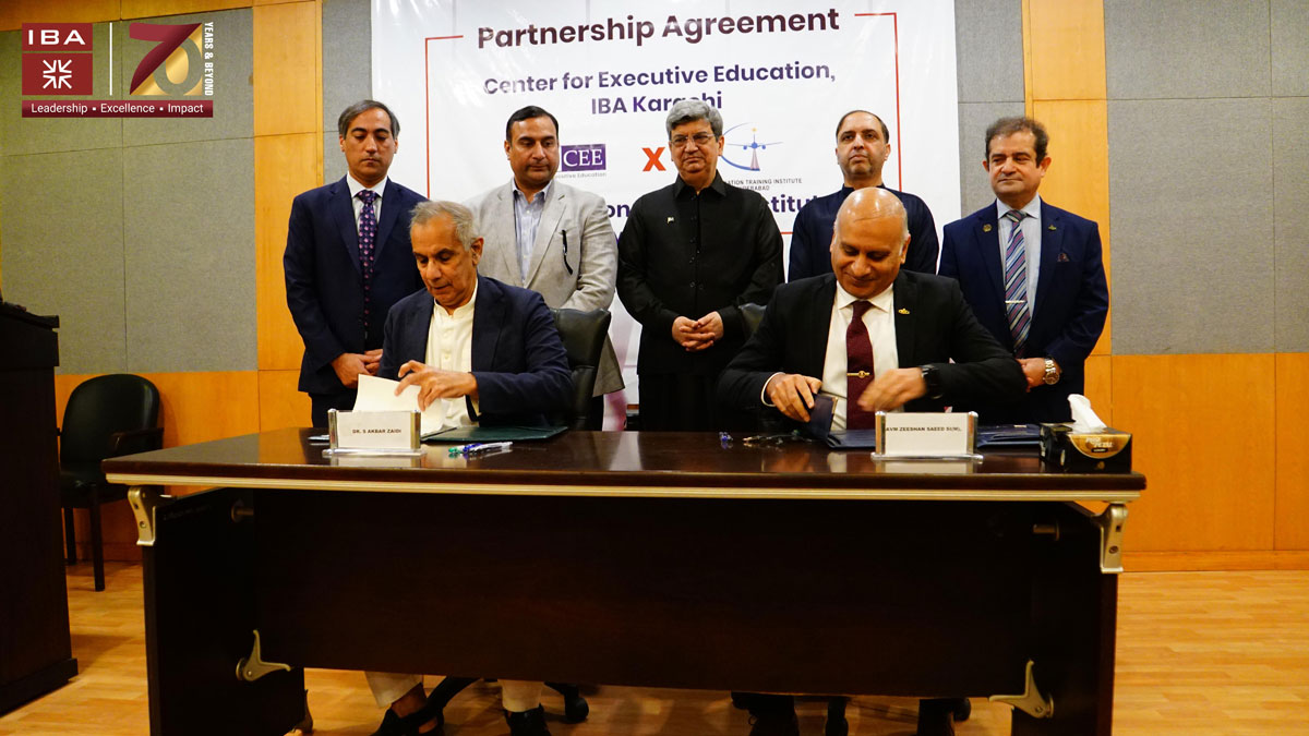 IBA Karachi and Pakistan Airports Authority (PAA), Through IBA-CEE and the Civil Aviation Training Institute (CATI), Partner to Launch a Diploma Program in Aviation Leadership and Management