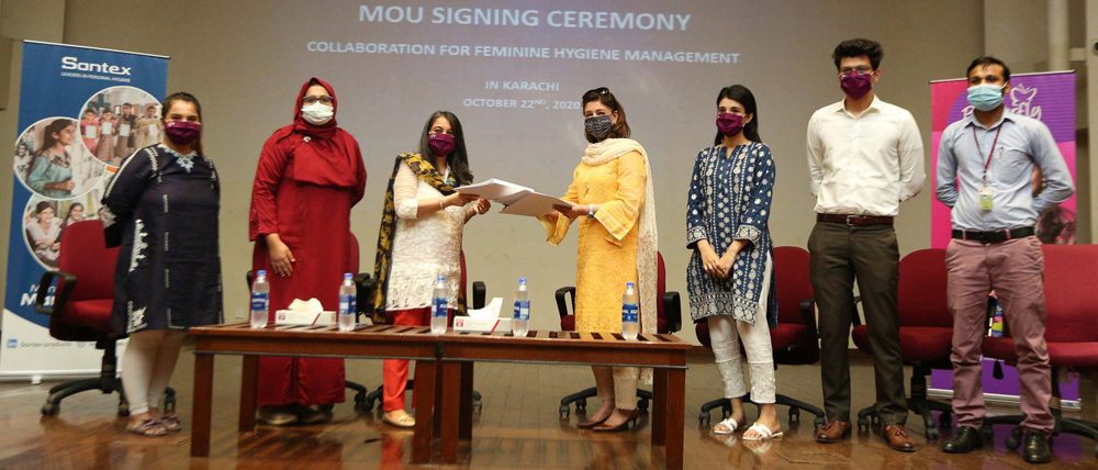 IBA Karachi partners with Santex Products to provide access to feminine hygiene products
