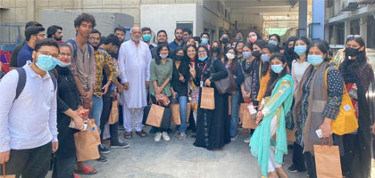 Students learn about the manufacturing process during a field trip to Deer Factory