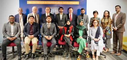 US Ambassador visits IBA’s Center for Entrepreneurial Development to endorse the startups landscape 