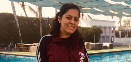 IBA student wins bronze medal in HEC Intervarsity Women's Swimming Championship