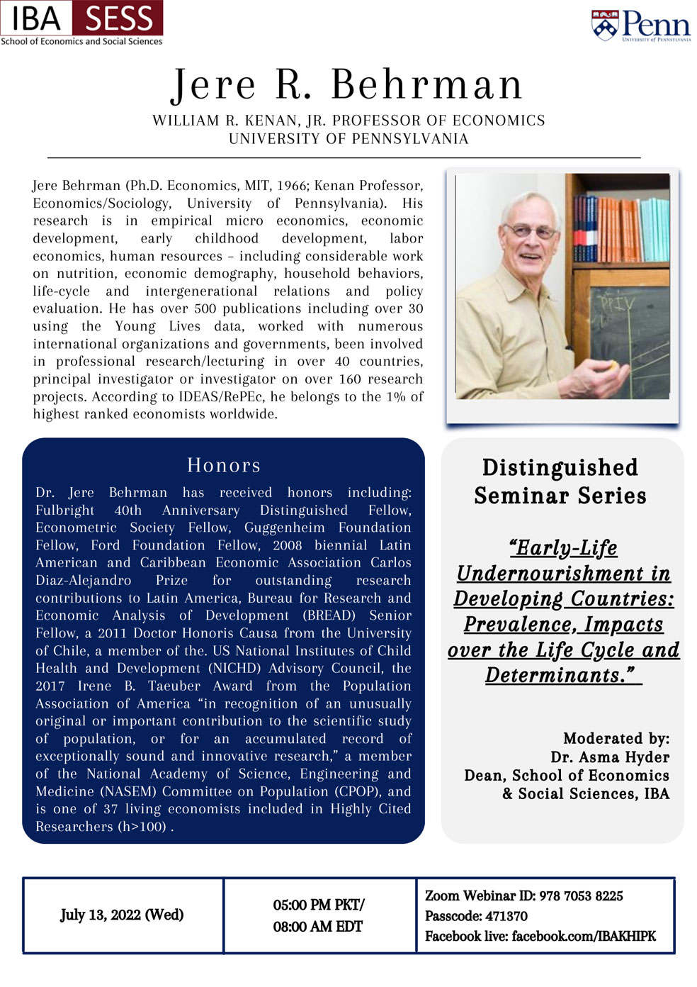 Distinguished Seminar Series | University of Pennsylvania | Session I